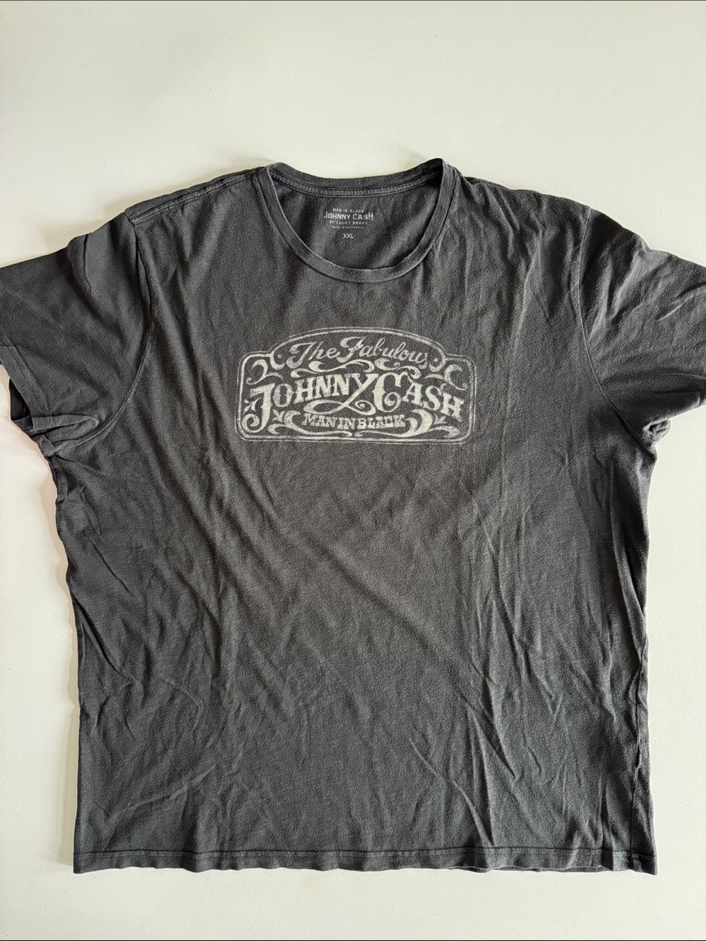 Lucky Brand Black Graphic Johnny Cash Tee